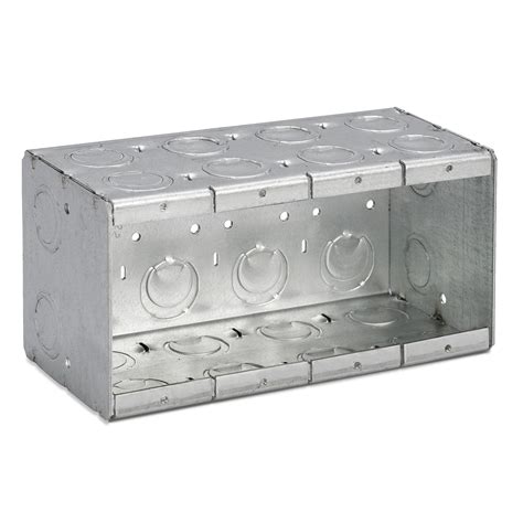 4 gang metal switch box cover|4 metal electrical outlet box.